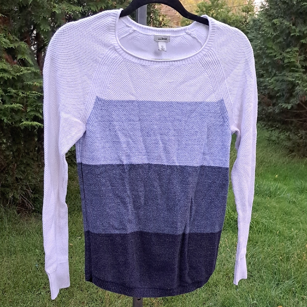 L.L. Bean Women's Long Sleeve Colorblock Top XS